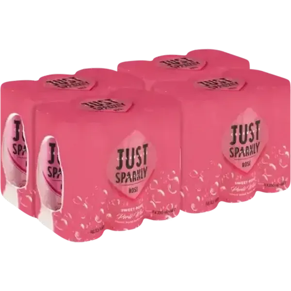 Just Wine Sweet Rosé Perlé Wine Cans 24 x 250ml