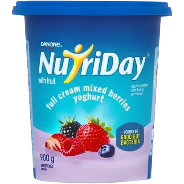 Danone NutriDay Mixed Berries Full Cream Yoghurt with Fruit 900g
