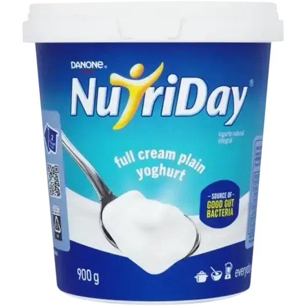 Danone NutriDay Plain Full Cream Yoghurt 900g