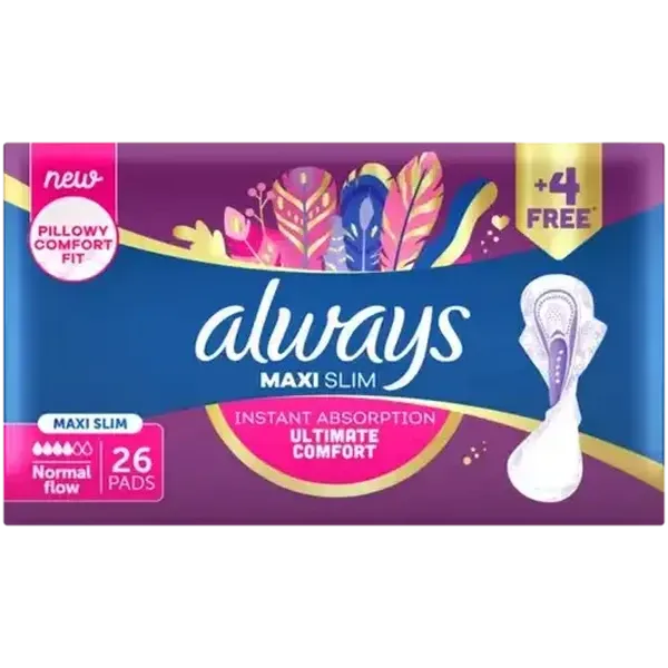 Always Normal Maxi Slim Sanitary Pads 26 Pack