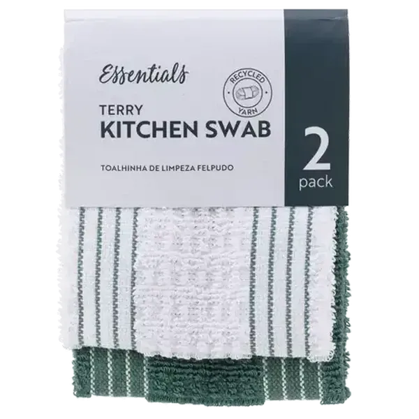 Essentials Terry Swiss Kitchen Swab 2-Pack 30 x 30cm