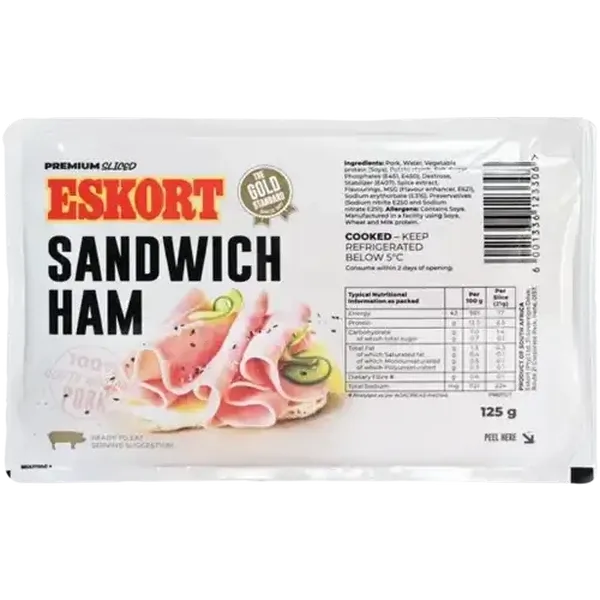 Eskort Sliced Sandwich Ham 125g
