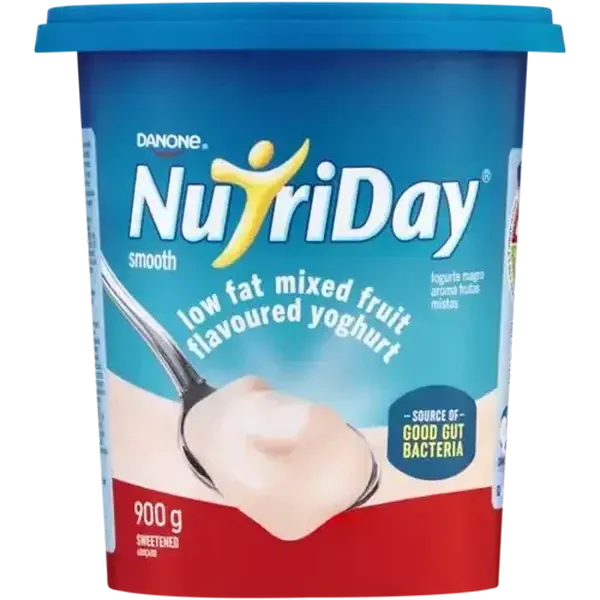 Danone NutriDay Mixed Fruit Flavoured Low Fat Smooth Yoghurt 900g