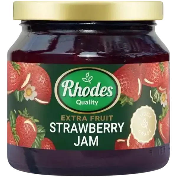Rhodes Quality Strawberry Jam 340g