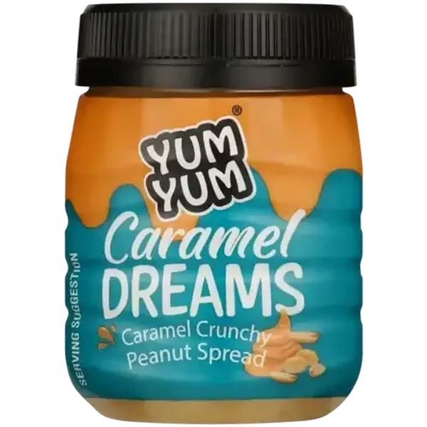 Yum Yum Caramel Dreams Crunchy Peanut Spread 390g