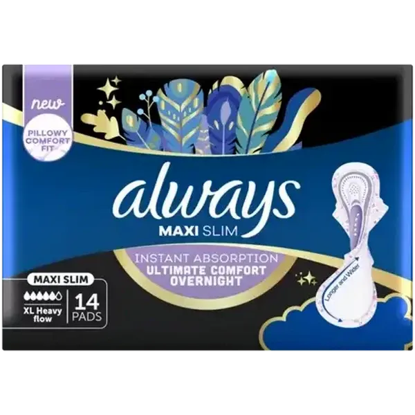 Always XL Heavy Flow Maxi Slim Sanitary Pads 14 Pack