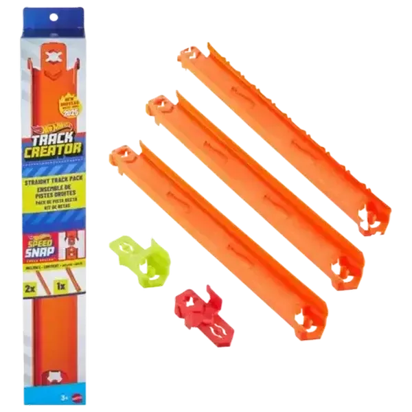 Hot Wheels Track Creator Pack – 3 Ft Snap Track & Adapters
