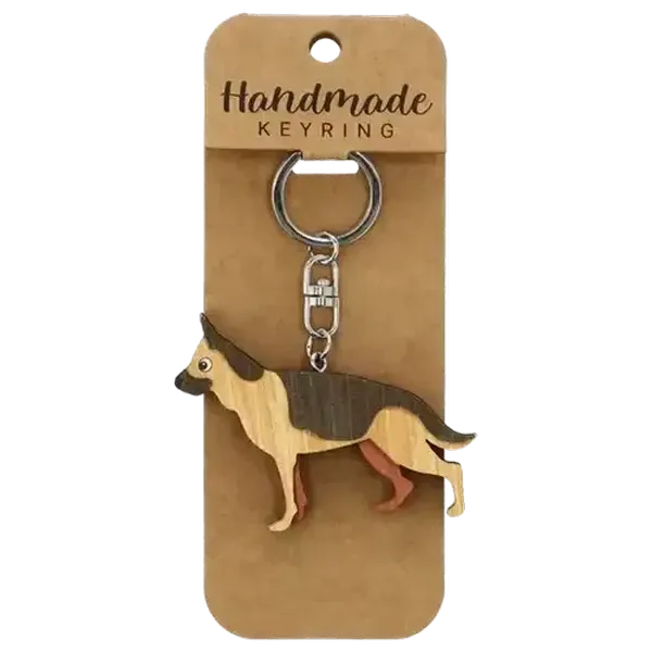 Shapiro German Shepherd Handmade Wood Keyring