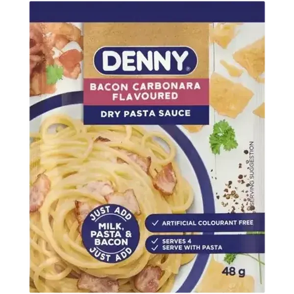 DENNY Bacon Carbonara Flavoured Dry Pasta Sauce 48g