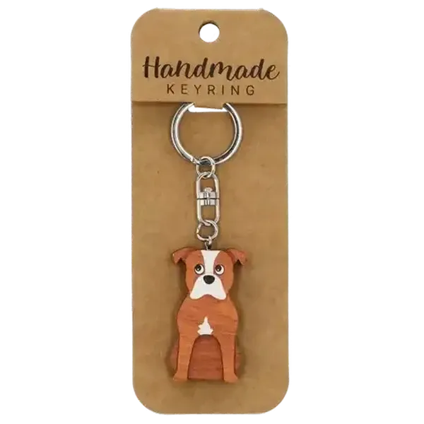 Shapiro Terrier Handmade Wood Keyring