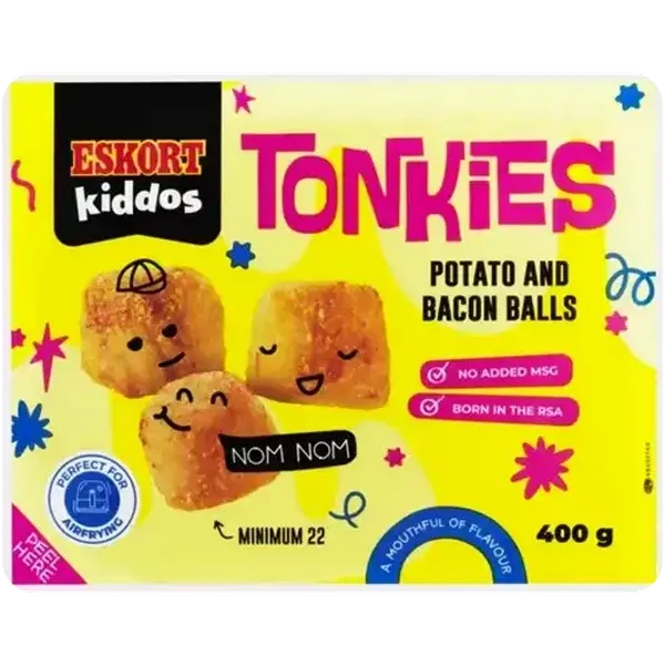 Eskort Kiddos Tonkies Potato & Bacon Balls 400g