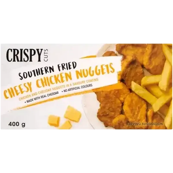 Crispy Cuts Frozen Southern Fried Cheesy Chicken Nuggets 400g