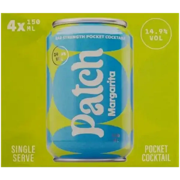 Patch Margarita Pocket Cocktail Cans 4 x 150ml
