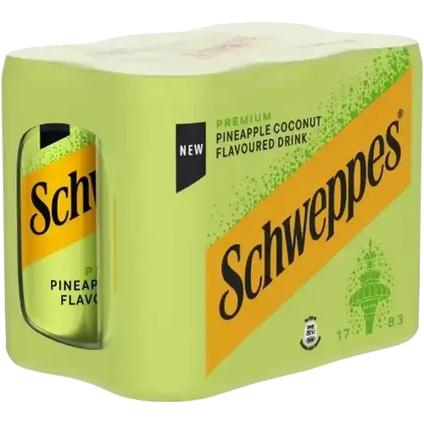 Schweppes Pineapple Coconut Flavoured Premium Drink 6 x 300ml