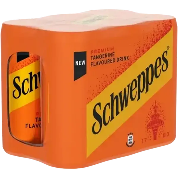 Schweppes Tangerine Flavoured Soft Drink 6 x 300ml