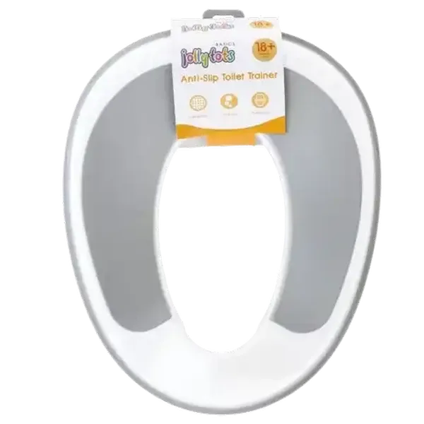 Jolly Tots White & Grey Anti Slip Toilet Trainer 18 Months +