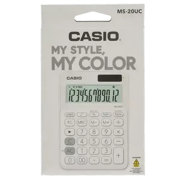 Casio White 12 Digit Calculator MS-20UC