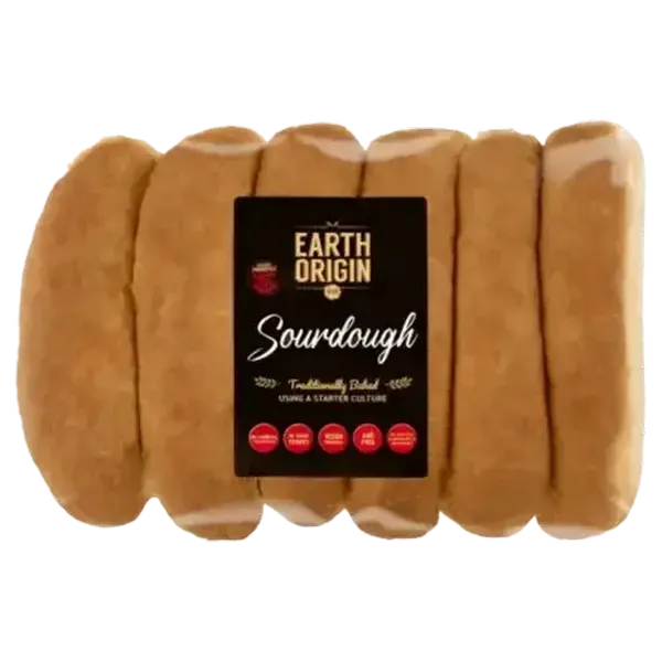 Earth Origin Sourdough Hotdog Rolls 6-Pack