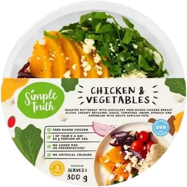 Simple Truth Chicken & Vegetables Ready Meal 300g