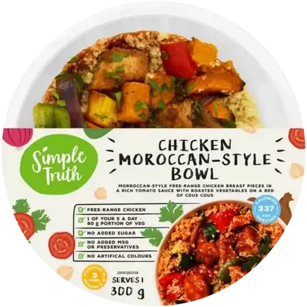 Simple Truth Chicken Moroccan-Style Bowl Ready Meal 300g