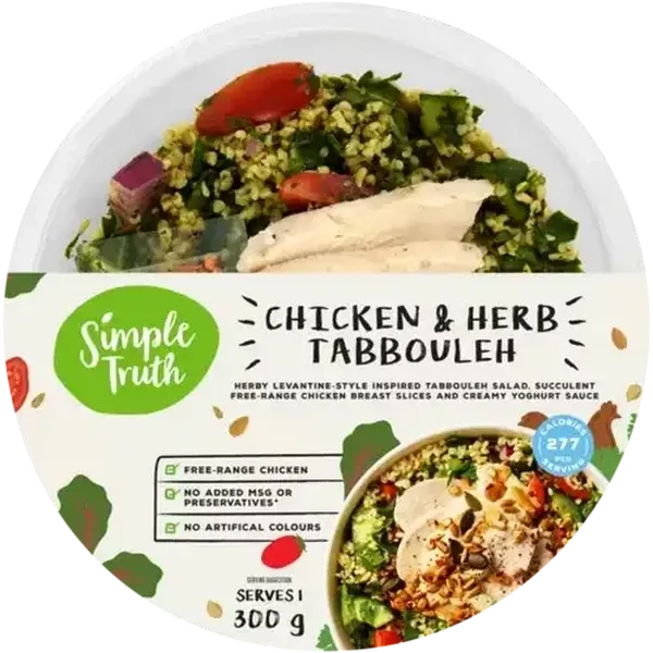 Simple Truth Chicken & Herb Tabbouleh Ready Meal 300g