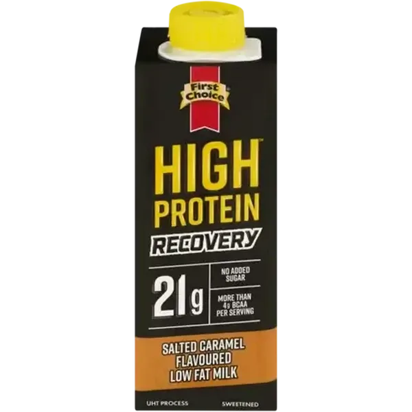 First Choice High Protein Recovery Salted Caramel Flavoured Low Fat Milk 250ml