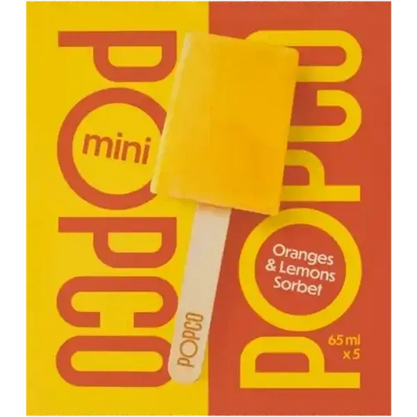 POPCO Oranges & Lemons Mini Sorbet 5 x 65ml