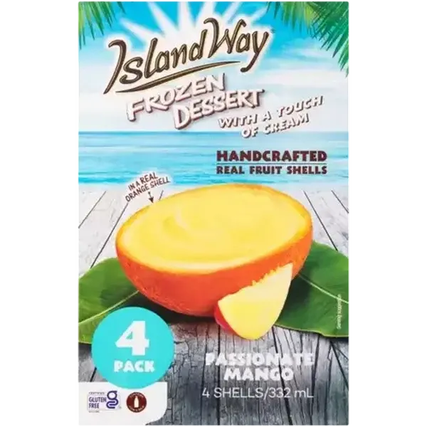 Island Way Passionate Mango Frozen Dessert 4 Pack