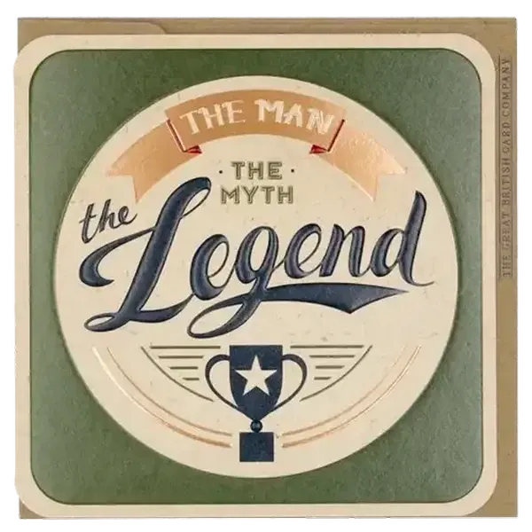 Paper House Beermats The Man The Myth The Legend Happy Birthday Card