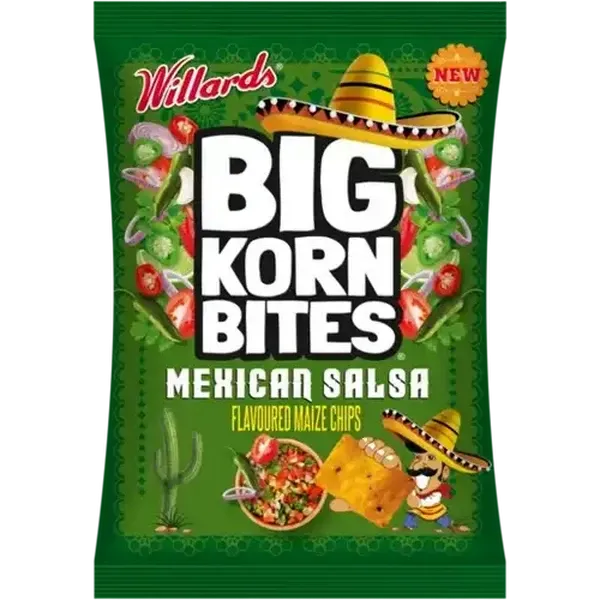 Big Korn Bites Mexican Salsa Flavoured Maize Chips 120g