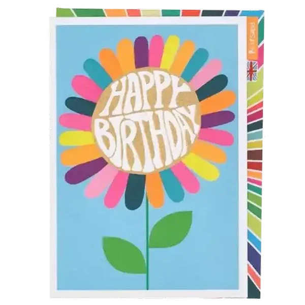 Paper Salad Single Flower Happy Birthday Card