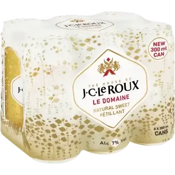 J.C. Le Roux Le Domaine Natural Sweet Pétillant Sparkling Wine Cans 6 x 300ml