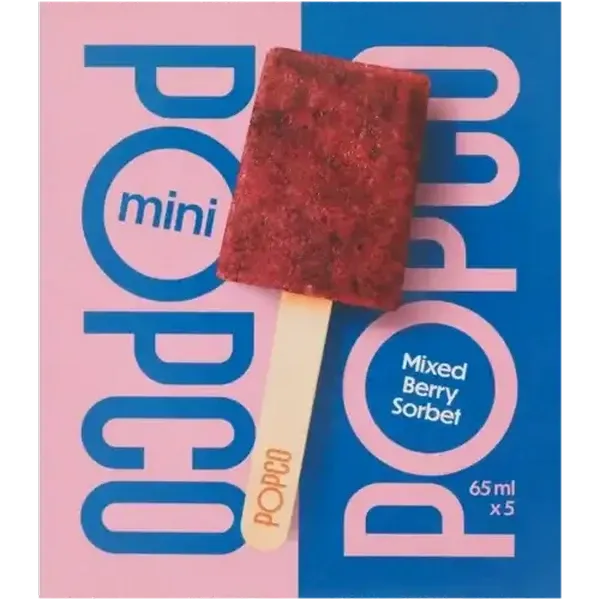 POPCO Mixed Berry Mini Sorbet 5 x 65ml