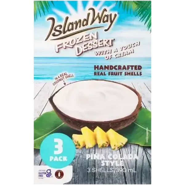 Island Way Pina Colada Style Frozen Dessert 3 Pack