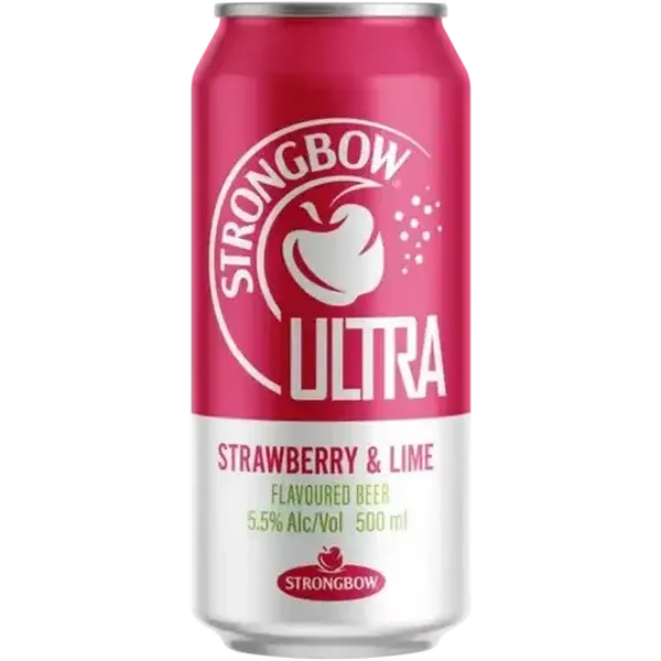 Strongbow Ultra Strawberry & Lime Flavoured Beer Can 500ml
