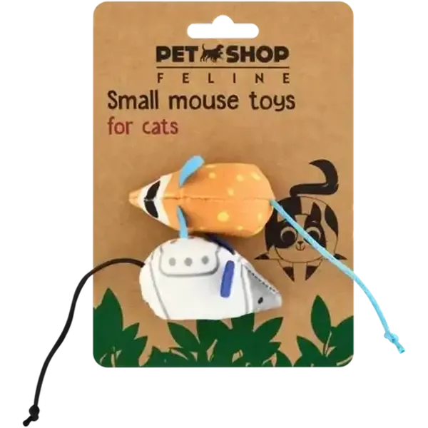 Petshop Feline Small Mouse Toys 2-Pack