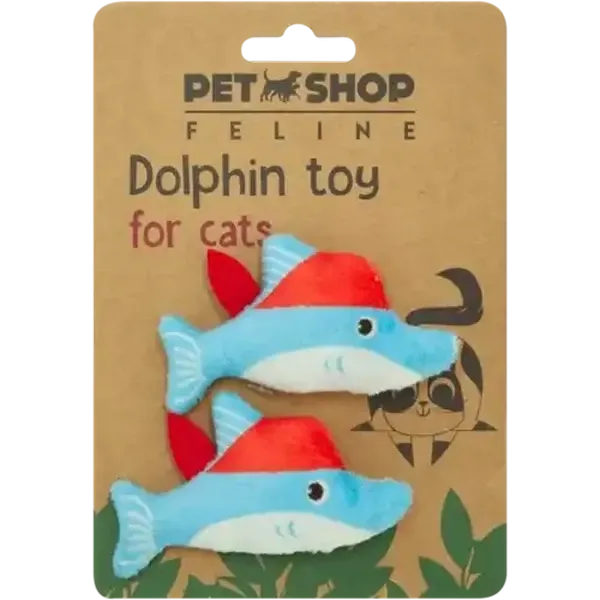 Petshop Feline Blue Dolphin Toy 2-Pack