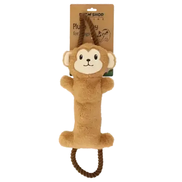 Petshop Brown Plush Monkey Toy for Dogs
