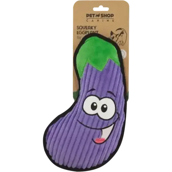 Petshop Canine Purple Squeaky Eggplant Dog Toy