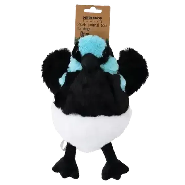 Petshop Black & White Plush Penguin Toy for Dogs