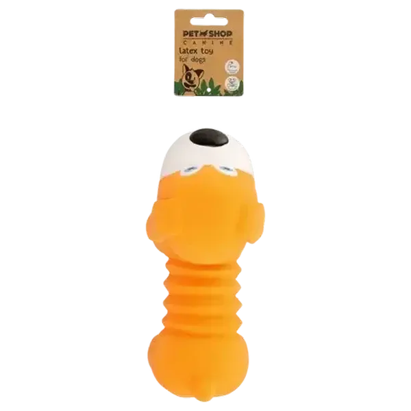 Petshop Orange Latex Doggy Dog Toy