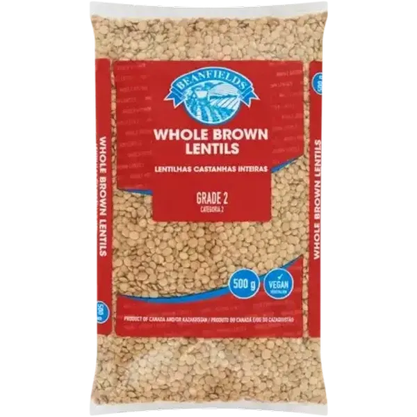 Beanfields Whole Brown Lentils 500g
