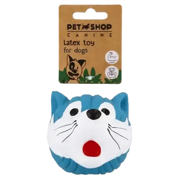 Petshop Blue Latex Wolf Toy for Dogs