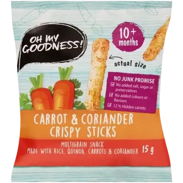 Oh My Goodness! Carrot & Coriander Crispy Sticks 15g