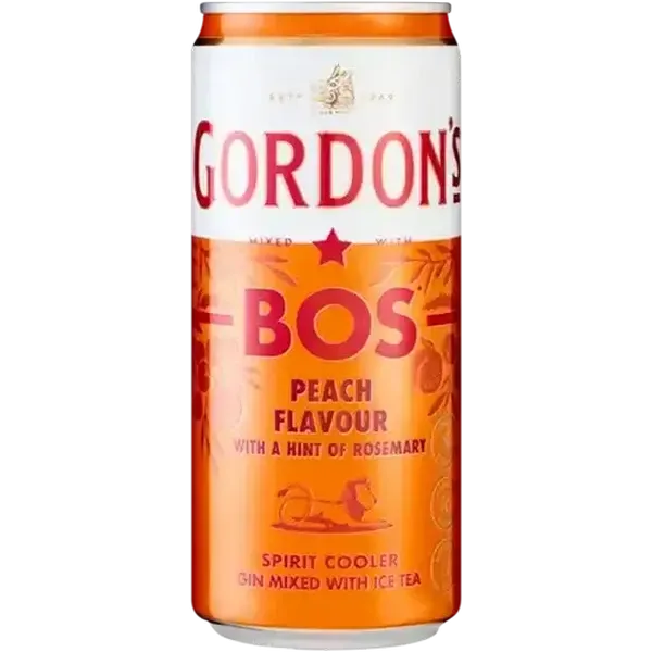 Gordon's BOS Peach Flavour Iced Tea Spirit Cooler Can 300ml