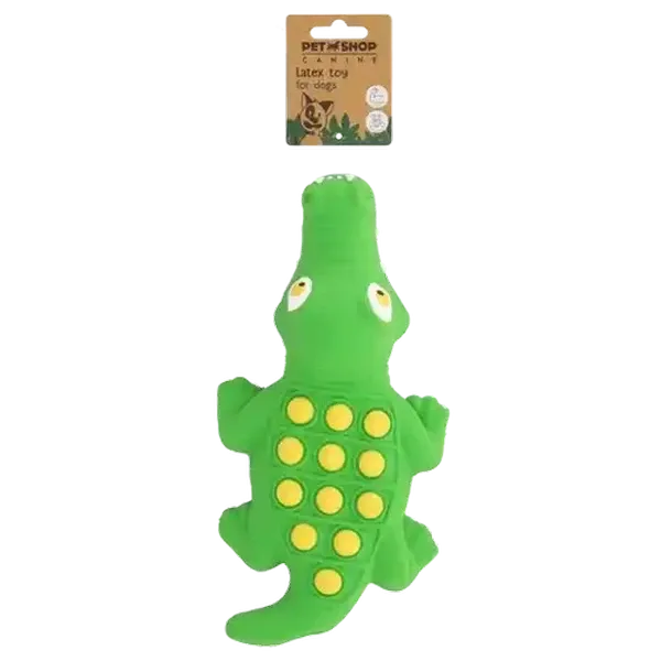 Petshop Green Crocodile Latex Dog Toy