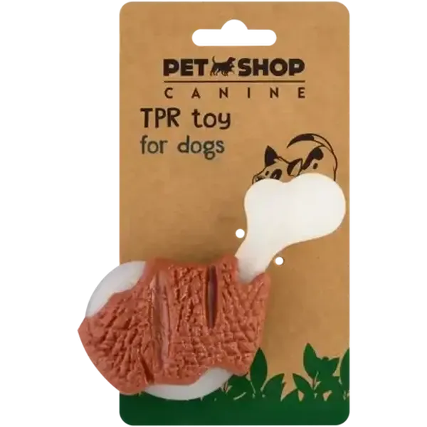 Petshop Canine Brown TPR Drumstick Toy for Dogs