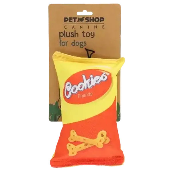 Petshop Red & Yellow Plush Cookies Toy for Dogs