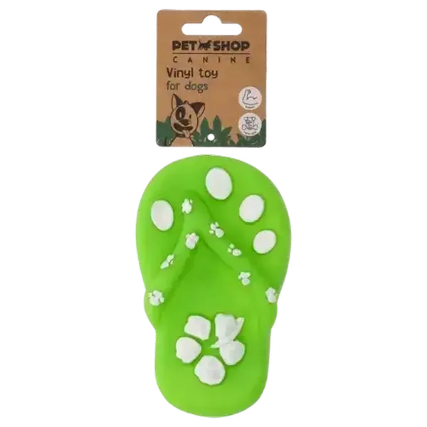Petshop Green Vinyl Sandal Toy for Dogs
