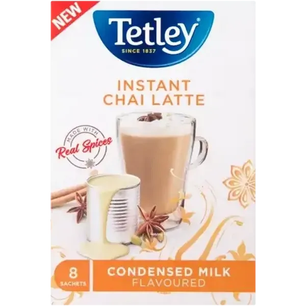 Tetley Condensed Milk Flavoured Instant Chai Latte 8 Pack